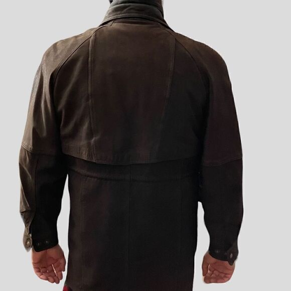 Wilson Leather for Men Brown, Insulated, Leather Long Jacket / SZ: S (see measur - Picture 5 of 9